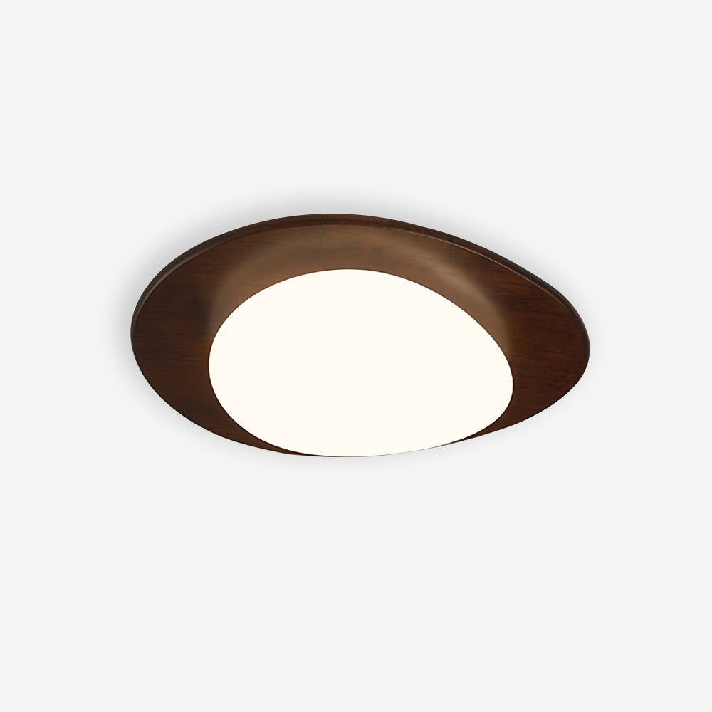 Ceiling Light Wood and Oval Shade Minimalist Natural
