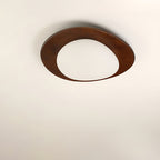 Ceiling Light Wood and Oval Shade Minimalist Natural