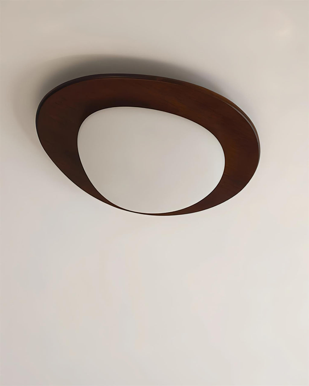 Ceiling Light Wood and Oval Shade Minimalist Natural