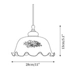 Belvia Vintage Floral Glass Pendant Light