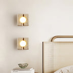 Olvenan Square Travertine Wall Light
