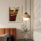 Orzora Dome-Shaped Travertine Pendant Light
