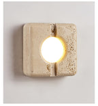 Olvenan Square Travertine Wall Light