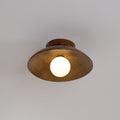 Orvian Wooden Flush Mount Ceiling Light with Round Globe