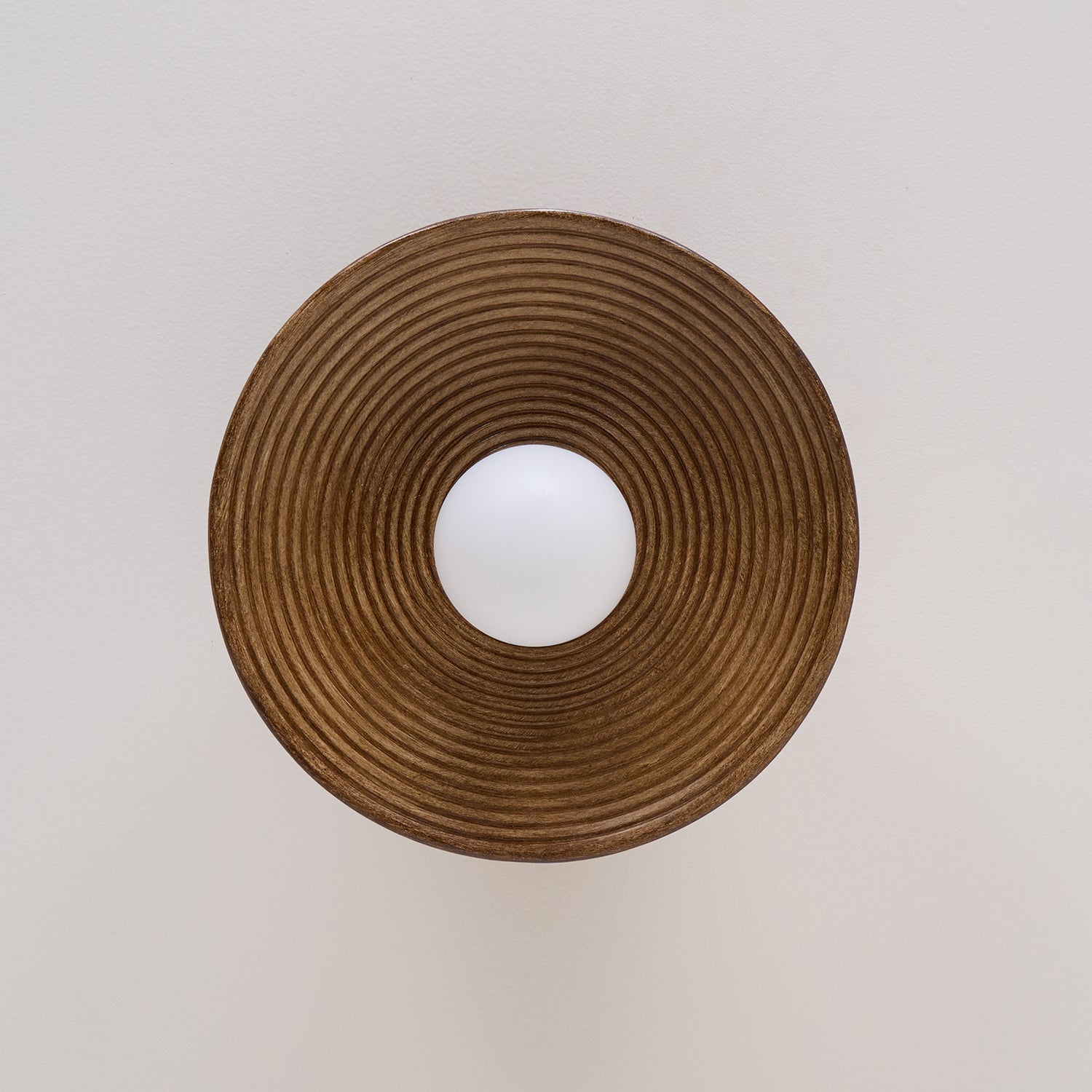 Orvian Wooden Flush Mount Ceiling Light with Round Globe