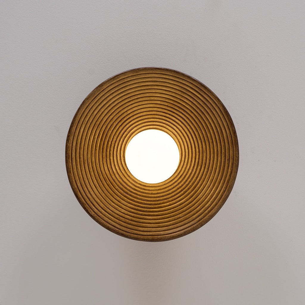 Orvian Wooden Flush Mount Ceiling Light with Round Globe