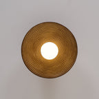 Orvian Wooden Flush Mount Ceiling Light with Round Globe