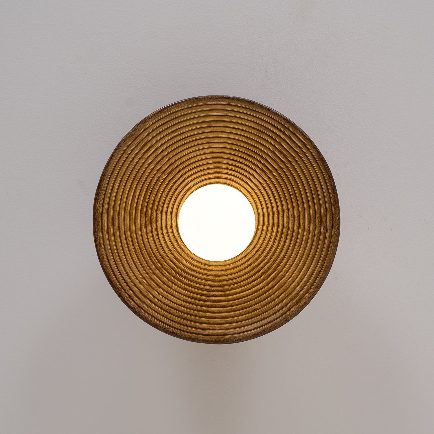 Orvian Wooden Flush Mount Ceiling Light with Round Globe