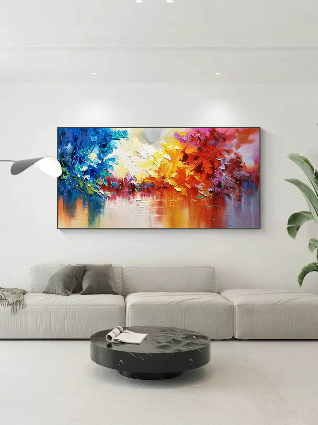 Vibrant Colorful Impasto Landscape Oil Painting