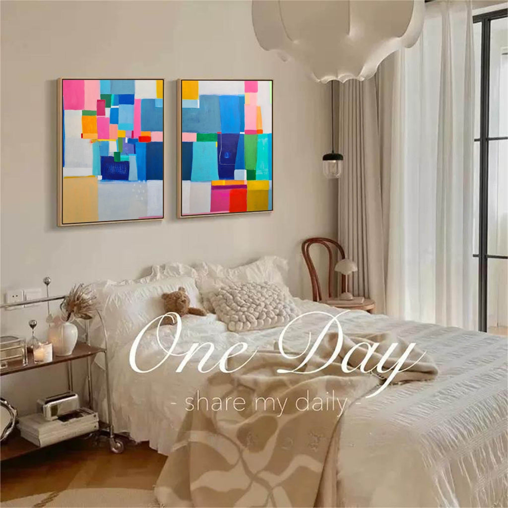Wall Art Abstract Geometric Color Block Lyrical