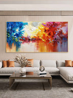 Vibrant Colorful Impasto Landscape Oil Painting
