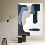 Wabi-Sabi Wall Art Geometric Block Abstract Painting