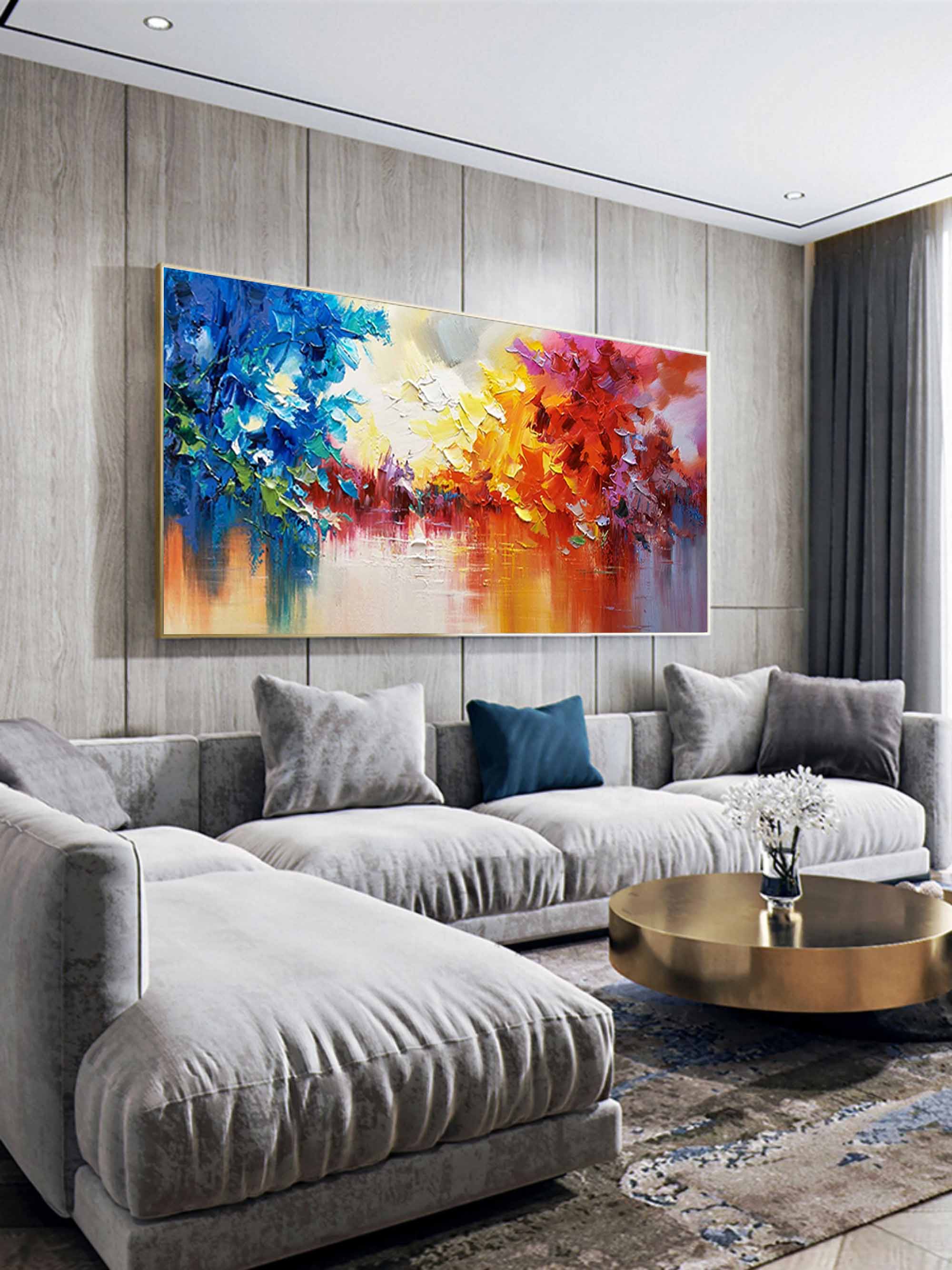 Vibrant Colorful Impasto Landscape Oil Painting