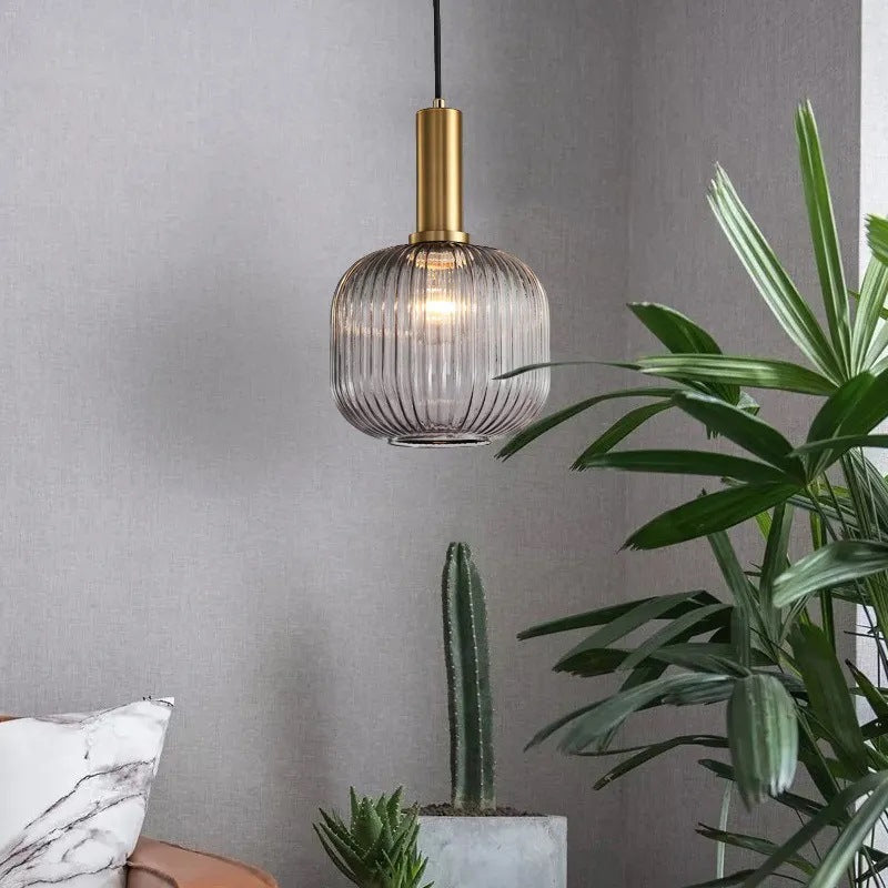Valentina Pendant Light Crystal, Moru Glass, Cognac/Green/Grey, Kitchen Island