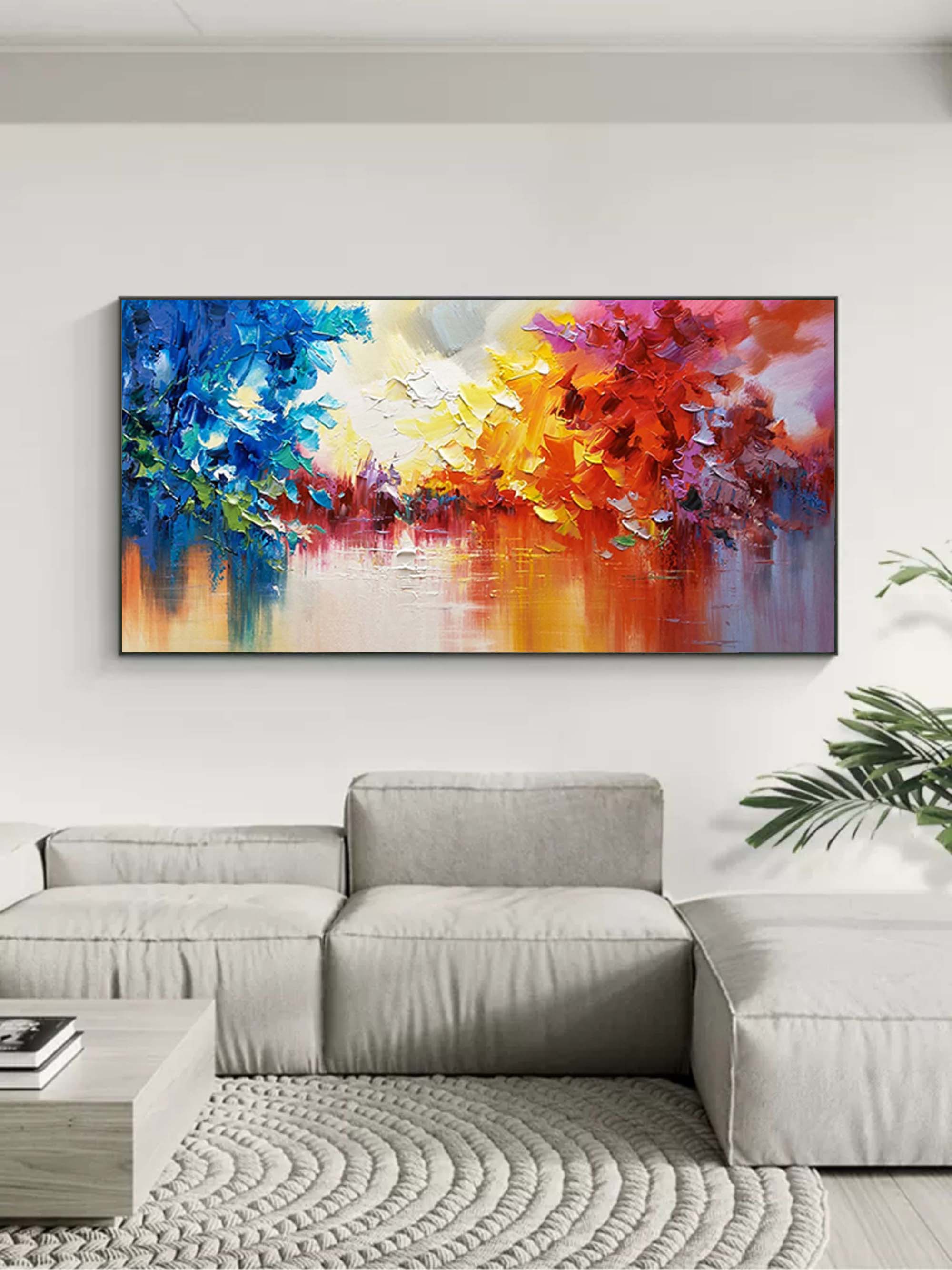 Vibrant Colorful Impasto Landscape Oil Painting