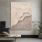 Wabi-Sabi Neutral Textured Landscape Painting