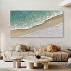 Plaster Tactile Coastal Wave Sand Textured Wall Art