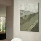 Wabi-Sabi Textured Mountain Landscape Wall Art