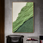 Green Gradient Textured Abstract Wall Art