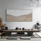 Wabi-Sabi Textured Mountain Range Painting