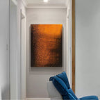 Burnt Orange Gradient Texture Oil Painting