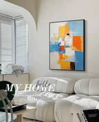 Wall Art Abstract Geometric Color Block Dopamine