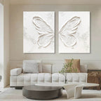 Monochrome Butterfly Wing Oil Painting