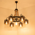 Epoch Vintage LED Pendant Light Black Rope/Metal Living Room