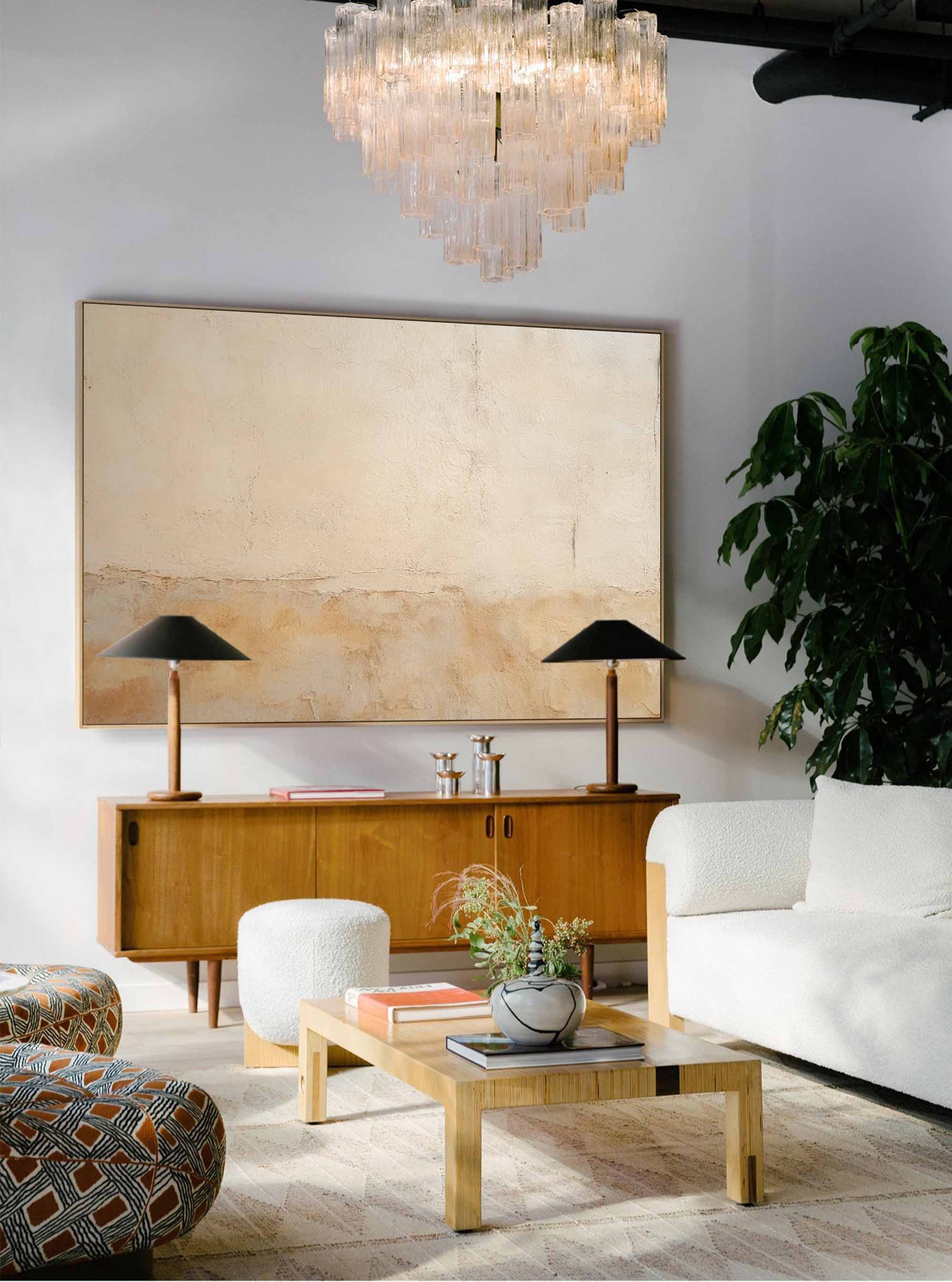 Wabi-Sabi Textured Wall Art Warm Beige Earth