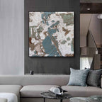 Textured Abstract Patchwork Painting