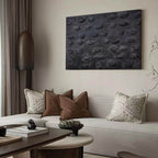 Plaster Art Dark Textured Stone Pattern Abstract Painting
