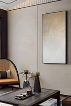 Wabi-Sabi Flowing Lines Bas-Relief Painting