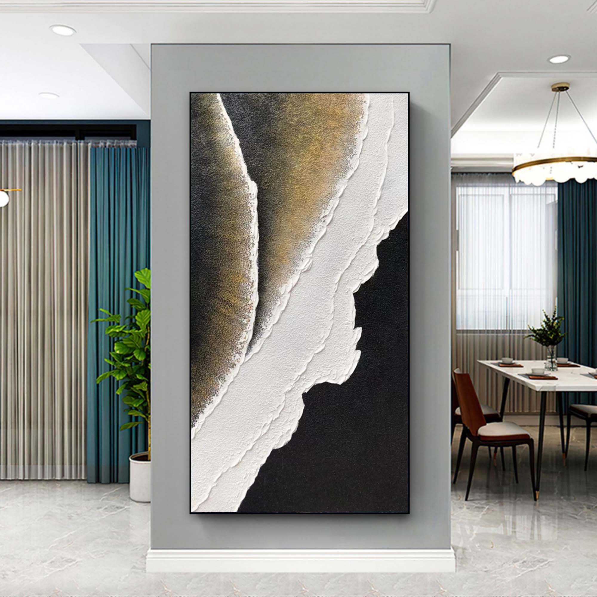 Luxury Abstract Geode Relief Painting