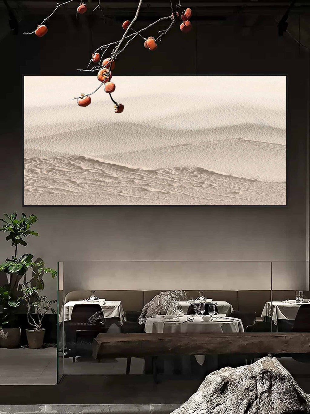 Minimalist Dune Landscape Art Oil Painting
