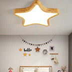 Aria Modern Flush Mount Ceiling Light Wood Living Room/Bedroom