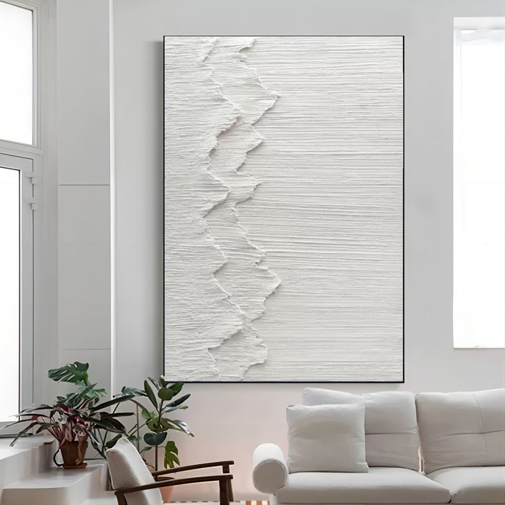 Plaster Zigzag Abstract Wall Art