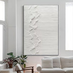 Plaster Zigzag Abstract Wall Art
