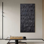 Plaster Art Dark Textured Stone Pattern Abstract Painting
