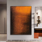 Burnt Orange Gradient Texture Oil Painting
