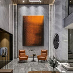 Burnt Orange Gradient Texture Oil Painting