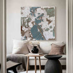 Textured Abstract Patchwork Painting