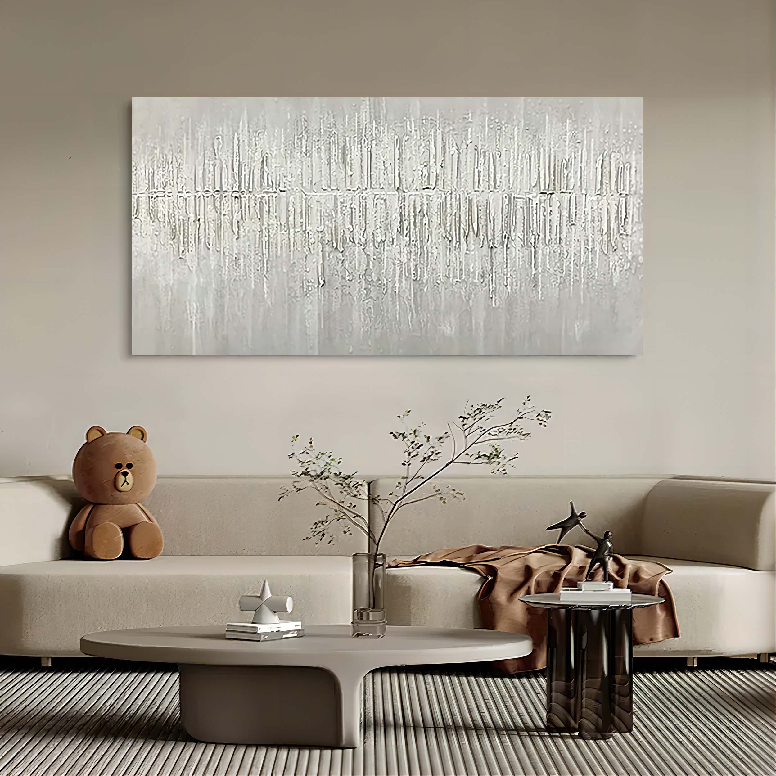 Monochrome Vertical Texture Oil Painting