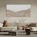 Wabi-Sabi Textured Mountain Range Painting
