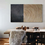 Concentric Circles Bas-Relief Painting