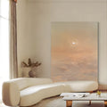 Serene Coastal Sunrise Landscape Oil Painting
