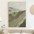 Wabi-Sabi Textured Mountain Landscape Wall Art