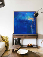 Abstract Expressionist Twilight Reflection Painting