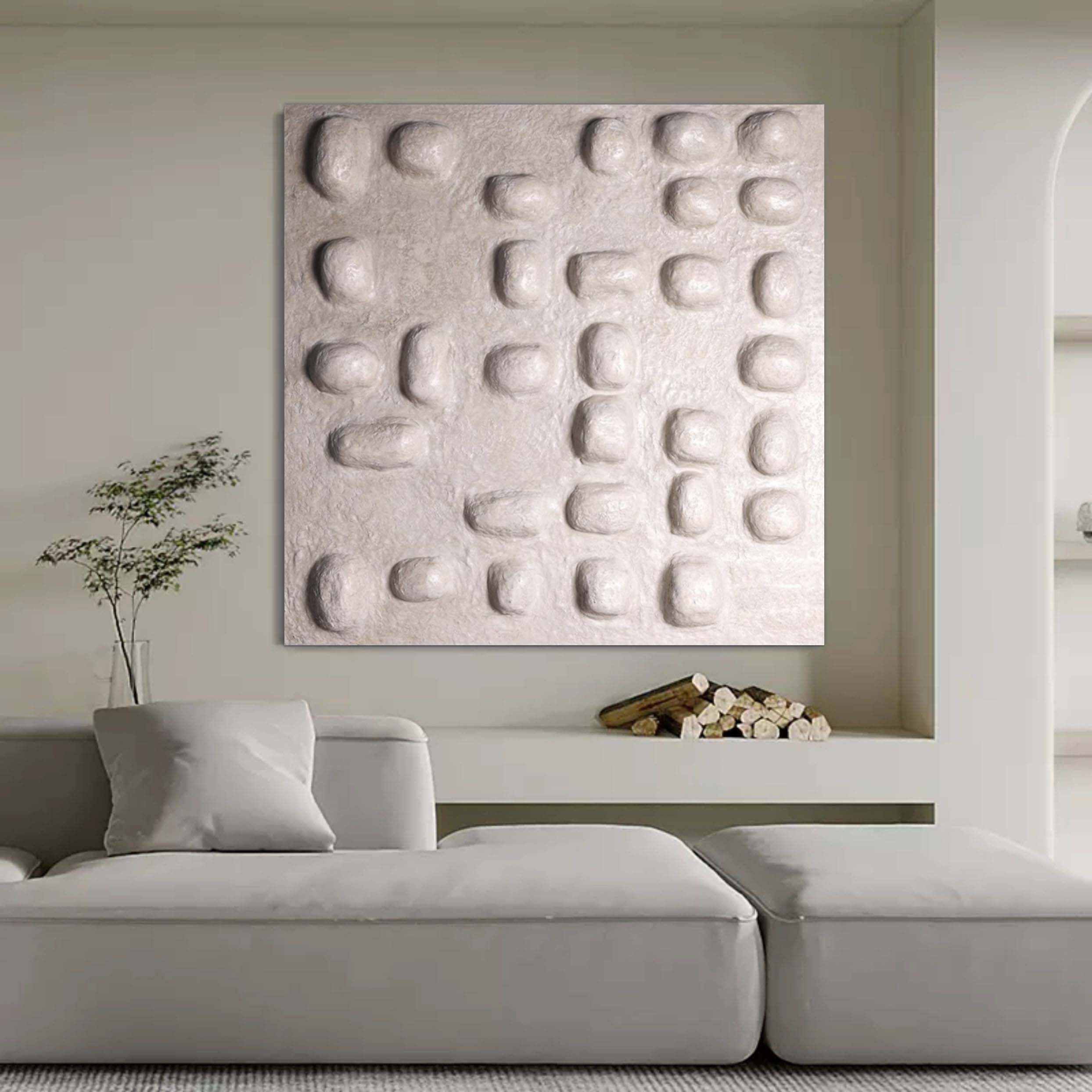 Wabi Sabi 3D Granular Texture Wall Art Minimalist Decor