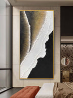 Luxury Abstract Geode Relief Painting
