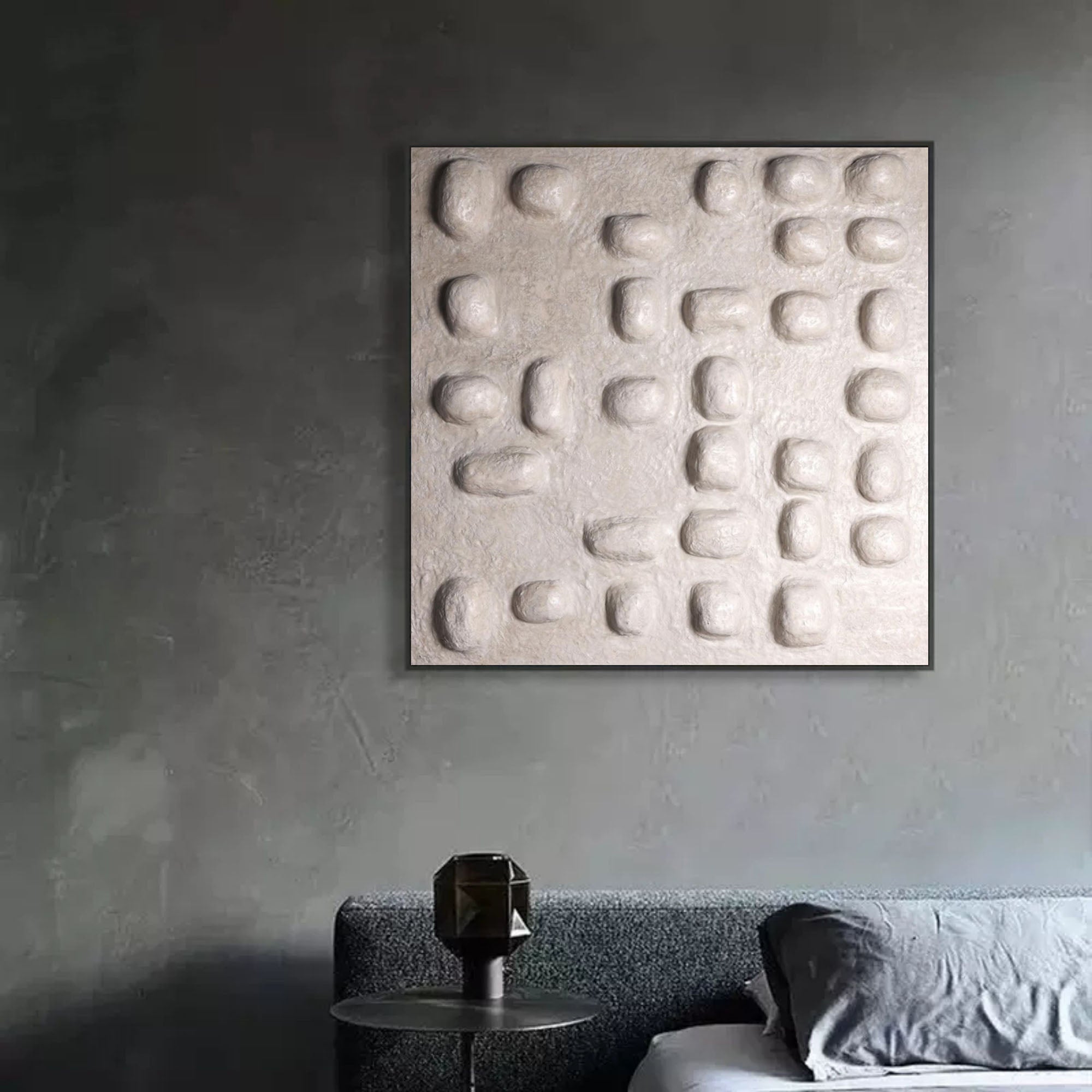 Wabi Sabi 3D Granular Texture Wall Art Minimalist Decor